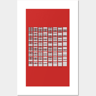 64 symbols in white and grey Posters and Art